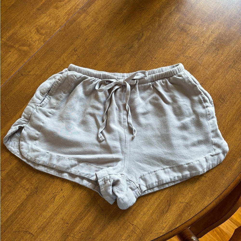 Wishlist Light Gray Drawstring Athletic Shorts